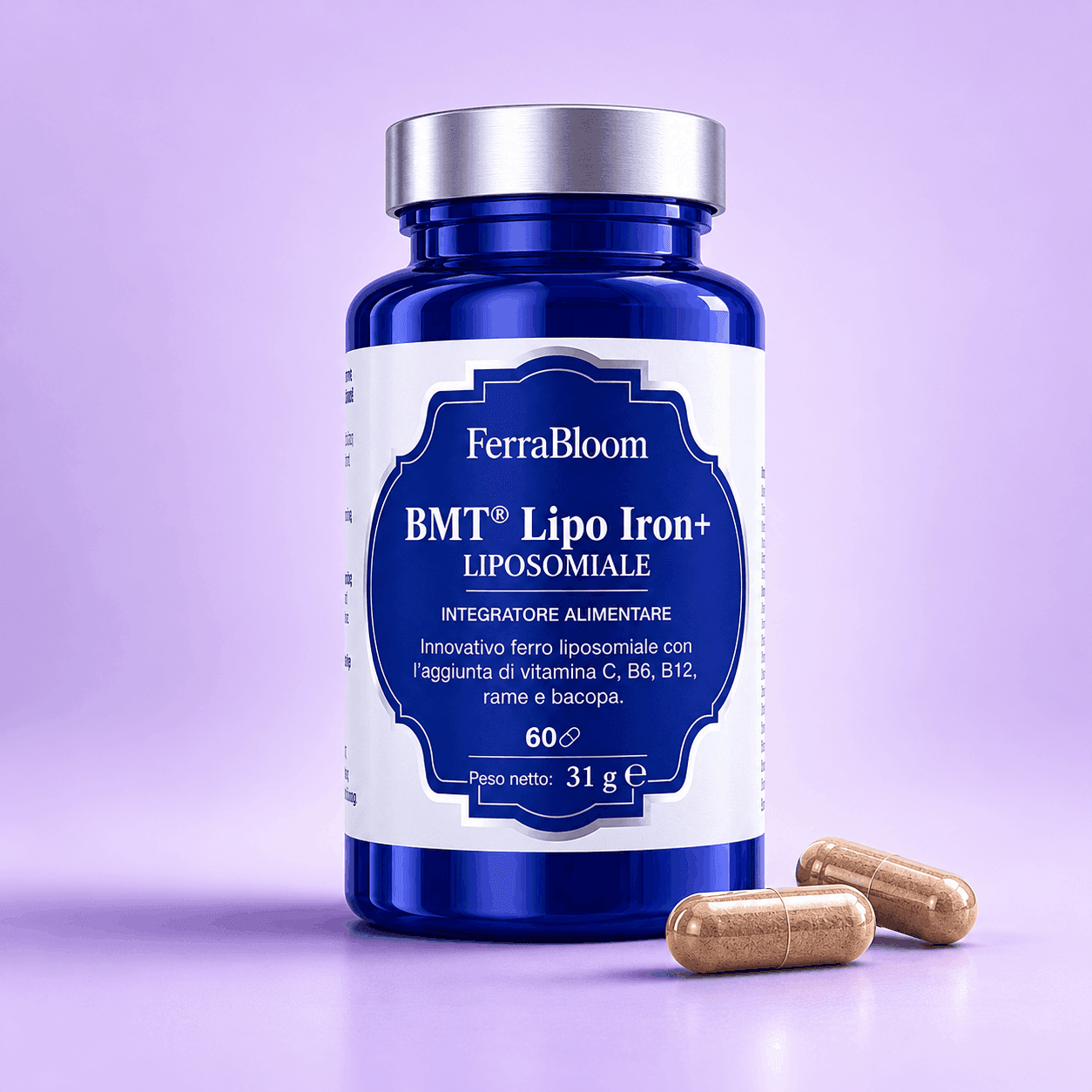 LipoIron+ — integratore di ferro liposomiale LIPOSOVIT®-Fe